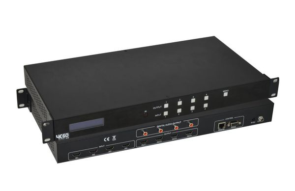 18 gbps true 4k60 4:4:4 hdmi matrix w/ dual audio de-embedding and scaling 
18 gbps true 4k60 4:4:4 hdmi matrix w/ dual audio de-embedding and scaling