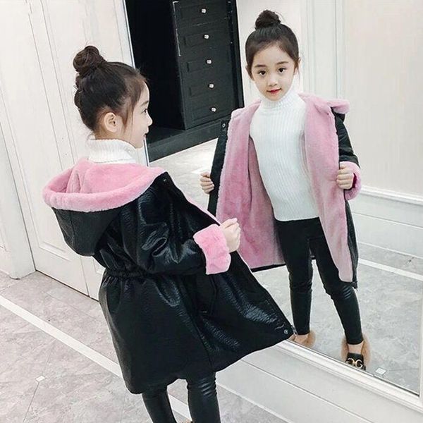 children kids clothing winter thicken warm long waterproof fake fur jacket girls clothes hoodie parka outwear leather coat, Blue;gray
children kids clothing winter thicken warm long waterproof fake fur jacket girls clothes hoodie parka outwear leather coat, Blue;gray
