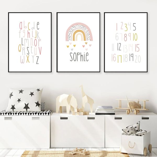 abc alphabet posters number painting rainbow canvas print custom name art pictures nursery decor wall poster for baby room
abc alphabet posters number painting rainbow canvas print custom name art pictures nursery decor wall poster for baby room