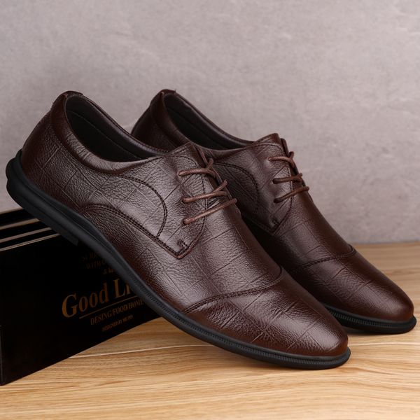 2020 derby shoes men business formal office footwear genuine leather male comfortable designer dress shoes spring autumn oxford, Black
2020 derby shoes men business formal office footwear genuine leather male comfortable designer dress shoes spring autumn oxford, Black