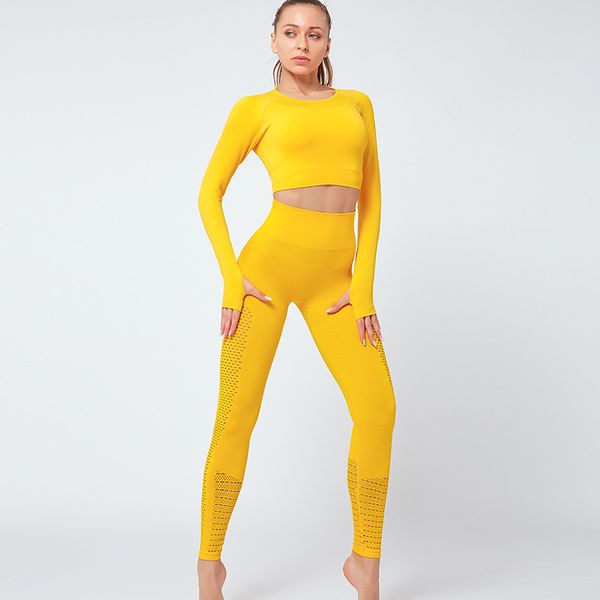 solid yoga set 6 colors long sleeve hollow out gym sets women sport fitness active wear tight seamless high waist slim workout, White;red
solid yoga set 6 colors long sleeve hollow out gym sets women sport fitness active wear tight seamless high waist slim workout, White;red