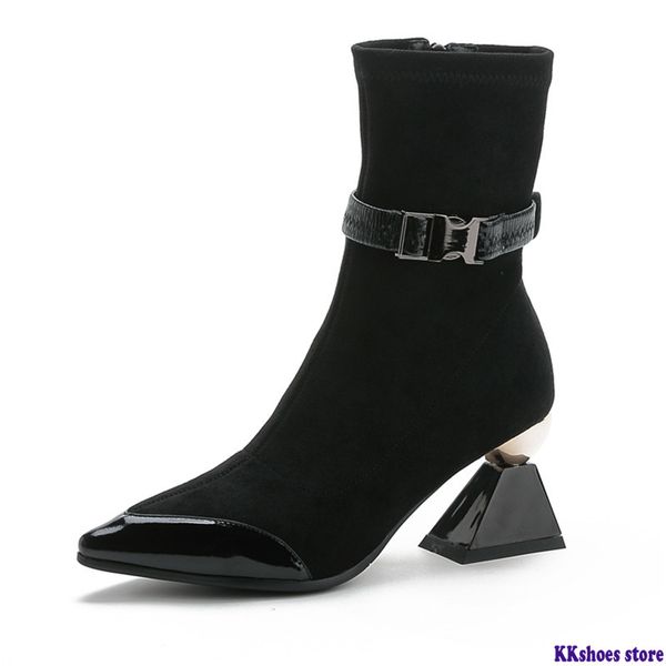 2020 new arrival genuine leather shoes women ankle boots unique high heels boots autumn party dress shoes woman, Black
2020 new arrival genuine leather shoes women ankle boots unique high heels boots autumn party dress shoes woman, Black
