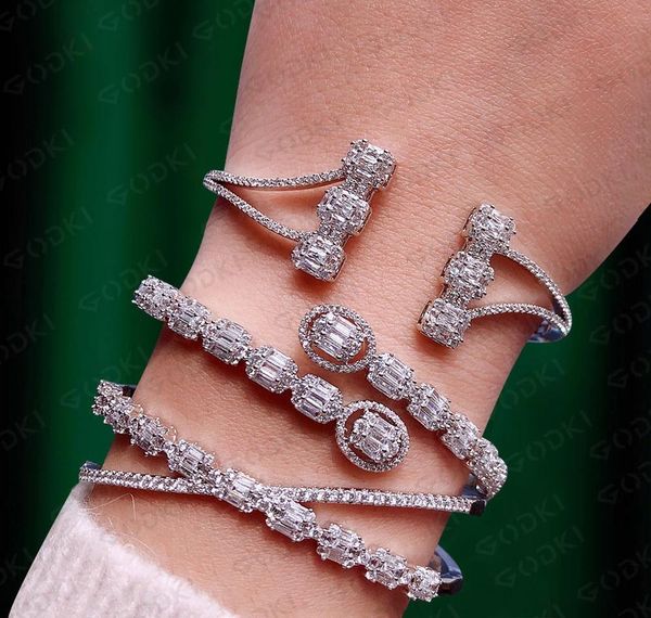 godki trendy luxury stackable bangle cuff for women wedding full cubic zircon crystal cz dubai silver bracelet party jewelry201982, Black
godki trendy luxury stackable bangle cuff for women wedding full cubic zircon crystal cz dubai silver bracelet party jewelry201982, Black