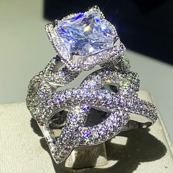 us size 5-10 hip hop vintage fashion jewelry 925 sterling silver couple rings princess cut white z cz diamond wedding bridal ring set, Slivery;golden
us size 5-10 hip hop vintage fashion jewelry 925 sterling silver couple rings princess cut white z cz diamond wedding bridal ring set, Slivery;golden