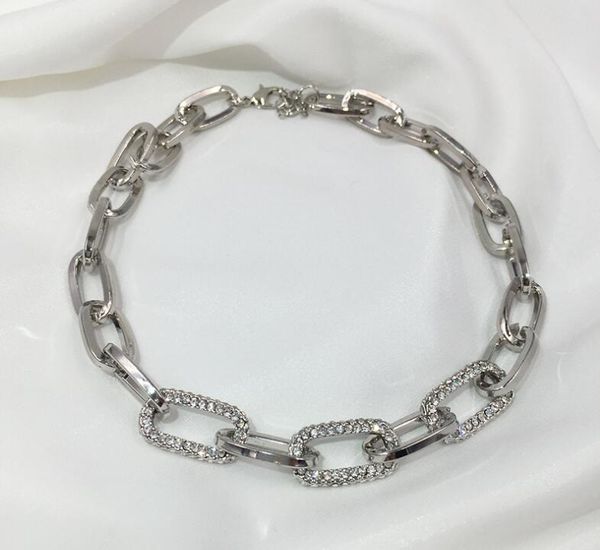 thick chain necklace chic ins cool girls unique design hip-hop punk metal simple clavicle chain, Silver
thick chain necklace chic ins cool girls unique design hip-hop punk metal simple clavicle chain, Silver