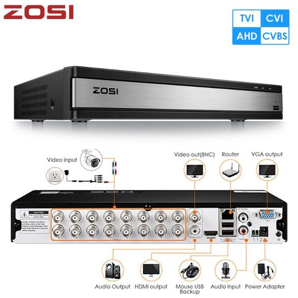 kits zosi 720p 1080p 16 channel cvbs ahd cvi tvi 4-in-1 hybrid cctv dvr boarder recorder hdd bnc connection remote view, Black;white
kits zosi 720p 1080p 16 channel cvbs ahd cvi tvi 4-in-1 hybrid cctv dvr boarder recorder hdd bnc connection remote view, Black;white