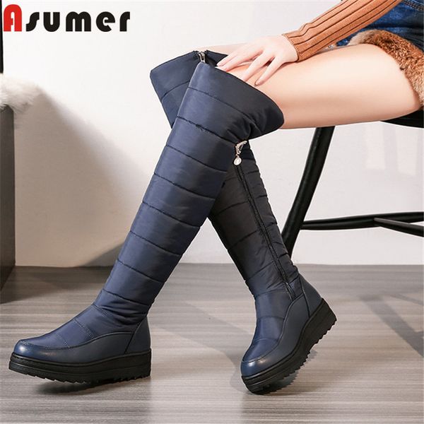 asumer 2020 fashion winter keep warm snow boots women round toe zip flat with over the knee boots down waterproof and antiskid, Black
asumer 2020 fashion winter keep warm snow boots women round toe zip flat with over the knee boots down waterproof and antiskid, Black