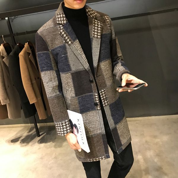slim men's large woolen coat plaid windbreaker coat big code new man's medium length with a heavy fashion 2020, Black
slim men's large woolen coat plaid windbreaker coat big code new man's medium length with a heavy fashion 2020, Black