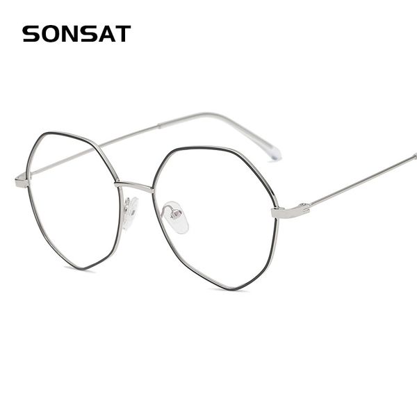 2020 new designer ladies glasses optical frame large frame polygon irregular glasses clear lens black gold
2020 new designer ladies glasses optical frame large frame polygon irregular glasses clear lens black gold