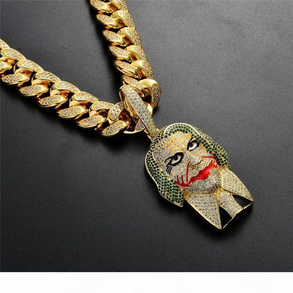 18k gold plated hip hop bling chains jewelry men full diamond chain necklace joker pendant hiphop mens necklaces, Silver
18k gold plated hip hop bling chains jewelry men full diamond chain necklace joker pendant hiphop mens necklaces, Silver