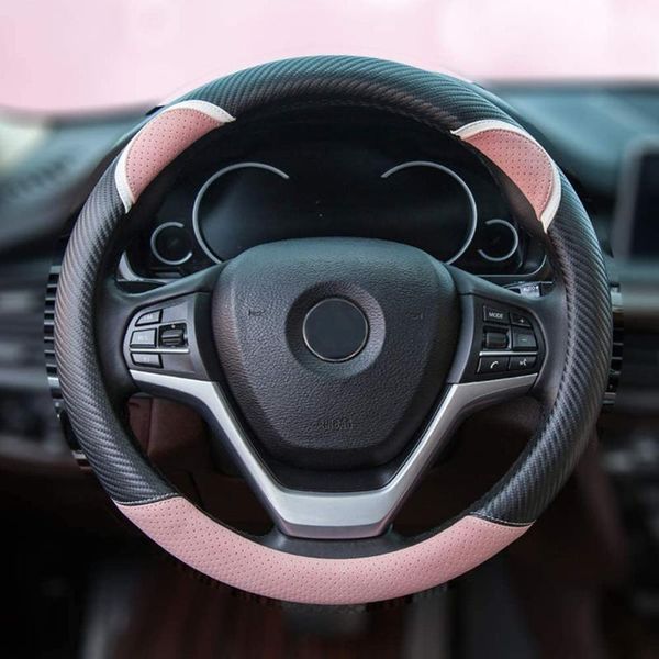 cute carbon fiber steering wheel cover synthetic leather auto car steering wheel cover for women universal fit 15 inc
cute carbon fiber steering wheel cover synthetic leather auto car steering wheel cover for women universal fit 15 inc