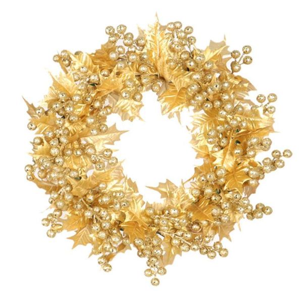 40cm artificial wreath gold silver durable realistic front door wall window garland decoration pendant prop for indoors outdoors
40cm artificial wreath gold silver durable realistic front door wall window garland decoration pendant prop for indoors outdoors