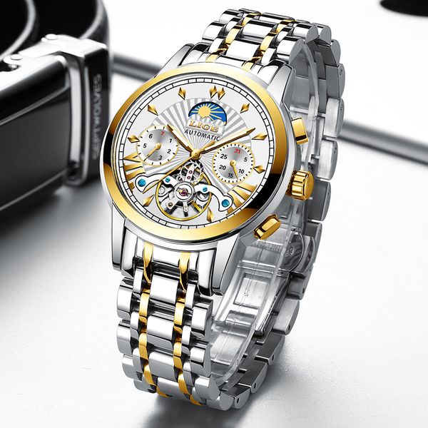 watches mens 2020 lige new tourbillon automatic mechanical watch men waterproof skeleton clock montre homme+box, Slivery;brown 
watches mens 2020 lige new tourbillon automatic mechanical watch men waterproof skeleton clock montre homme+box, Slivery;brown