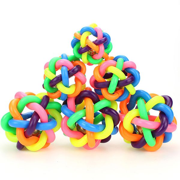 3 size pet dog cat toy colorful rubber round ball with small bell novelty woven ball dog favorite
3 size pet dog cat toy colorful rubber round ball with small bell novelty woven ball dog favorite