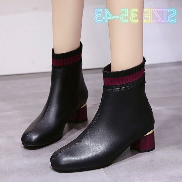 heels thick fashion high heels round toe pu suede women pumps shoes slip on rubber ankle boots for women boots autumn2020, Black
heels thick fashion high heels round toe pu suede women pumps shoes slip on rubber ankle boots for women boots autumn2020, Black