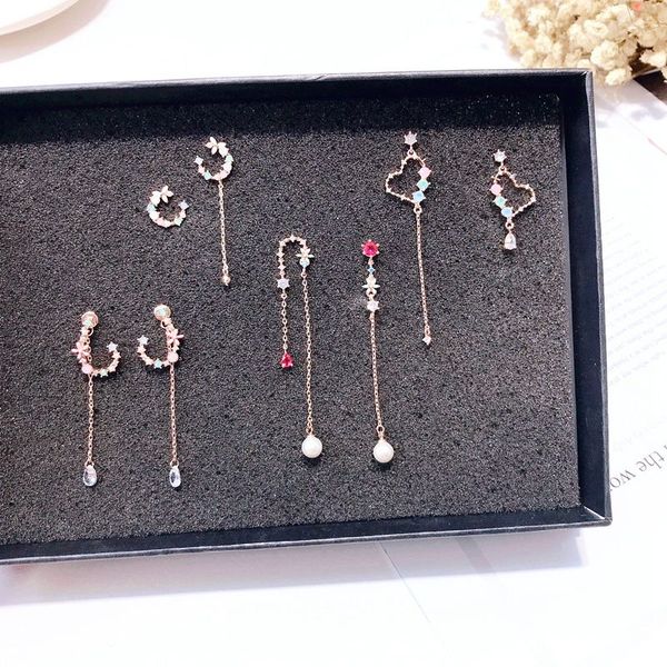 2020 charm love heart earrings asymmetry long chain ear jewelry rhinestone tassel heart earrings shiny brincos pendientes mujer, Silver
2020 charm love heart earrings asymmetry long chain ear jewelry rhinestone tassel heart earrings shiny brincos pendientes mujer, Silver