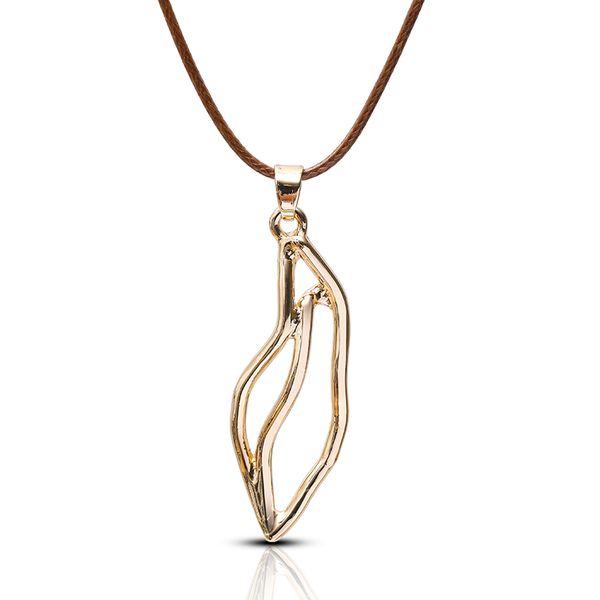 fashion simple style gold color line art pendant necklace for women zinc alloy gold color temperament necklace girlfriend gift, Silver
fashion simple style gold color line art pendant necklace for women zinc alloy gold color temperament necklace girlfriend gift, Silver