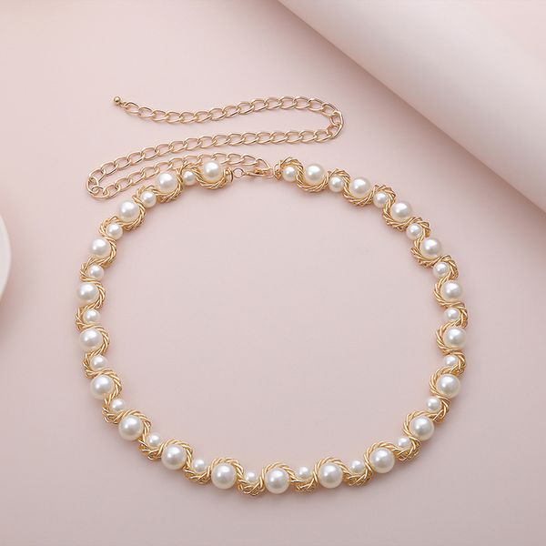 fashion elegant ladies pearl waist chain metal chain belt wild thin waistband women dress decoration belts bohemian slim belt, Black;brown
fashion elegant ladies pearl waist chain metal chain belt wild thin waistband women dress decoration belts bohemian slim belt, Black;brown