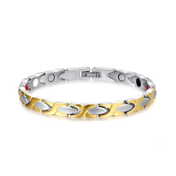 magnetic bracelet titanium material wrist titanium golden fashion health care jewelry new in 2020 ale, Black
magnetic bracelet titanium material wrist titanium golden fashion health care jewelry new in 2020 ale, Black