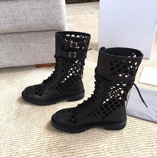 new spring/summer mid-calf women boots genuine cow leather rome mesh lace up square heels women boots zapatos de mujer, Black
new spring/summer mid-calf women boots genuine cow leather rome mesh lace up square heels women boots zapatos de mujer, Black