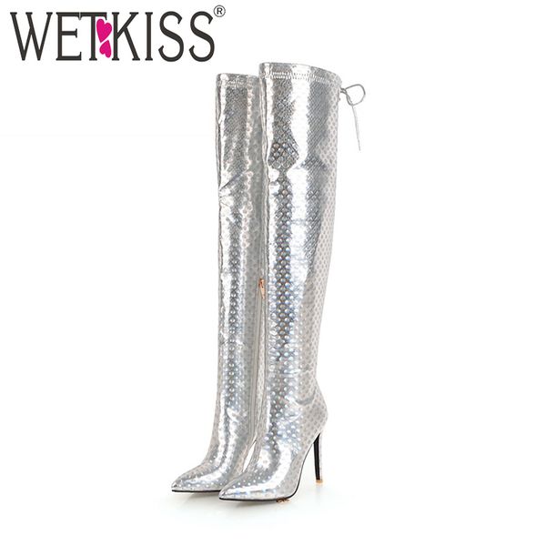 wetkiss змея печати над коленом женщин boots острым носом zip креста вязаные обувь высокие каблуки женщины boots сексуальная женская обувь 2, Black
wetkiss змея печати над коленом женщин boots острым носом zip креста вязаные обувь высокие каблуки женщины boots сексуальная женская обувь 2, Black
