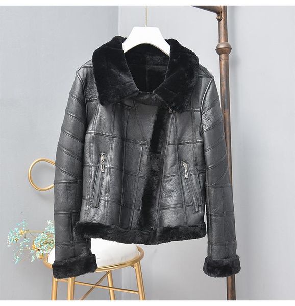 natural real sheep coat women clothes winter 2019 new arrival sheepskin coats genuine leather jacket grid style parka, Black
natural real sheep coat women clothes winter 2019 new arrival sheepskin coats genuine leather jacket grid style parka, Black