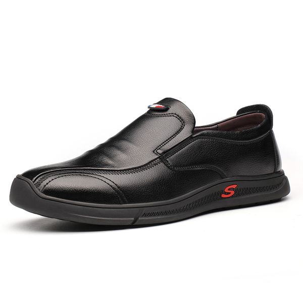men's peas shoes cover feet lazy shoes one pedal casual leather soft bottom breathable business casual men's %, Black
men's peas shoes cover feet lazy shoes one pedal casual leather soft bottom breathable business casual men's %, Black