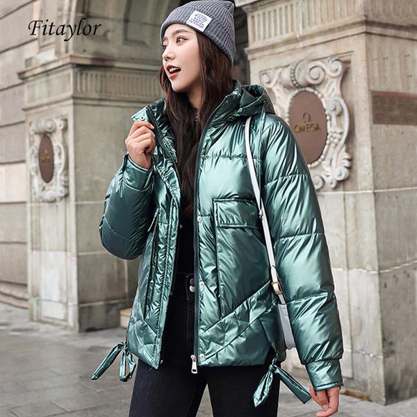 fitaylor 2020 women winter hooded down cotton wadded jacket shining fabric thicken short coat female casual warm parka, Black
fitaylor 2020 women winter hooded down cotton wadded jacket shining fabric thicken short coat female casual warm parka, Black