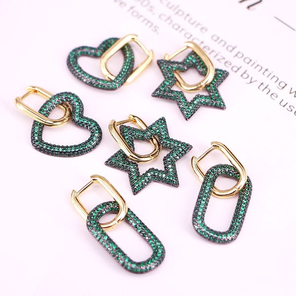 hoop & huggie 3pairs, crystal zircon star/oval/heart jewelry dangle earrings elegant cz for women party gift, Golden;silver
hoop & huggie 3pairs, crystal zircon star/oval/heart jewelry dangle earrings elegant cz for women party gift, Golden;silver