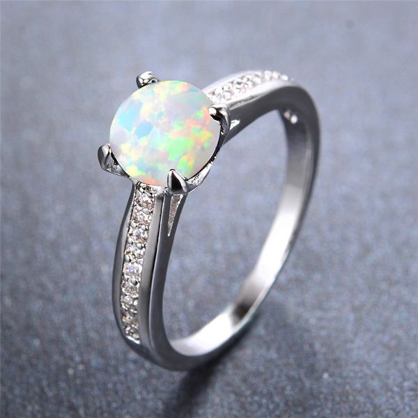 wedding rings cute female small round stone ring blue white fire opal for women charm bridal solitaire engagement, Slivery;golden
wedding rings cute female small round stone ring blue white fire opal for women charm bridal solitaire engagement, Slivery;golden