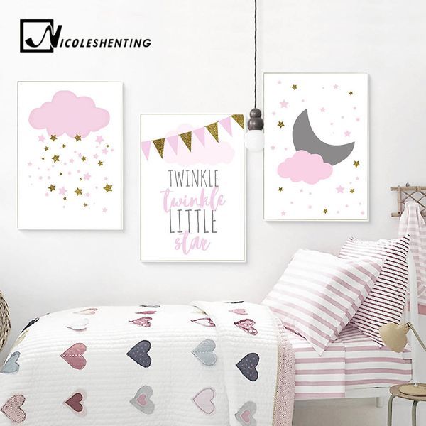 kawaii pink twinkle star cloud nursery poster nordic wall art canvas prints painting picture children room decoration home decor
kawaii pink twinkle star cloud nursery poster nordic wall art canvas prints painting picture children room decoration home decor
