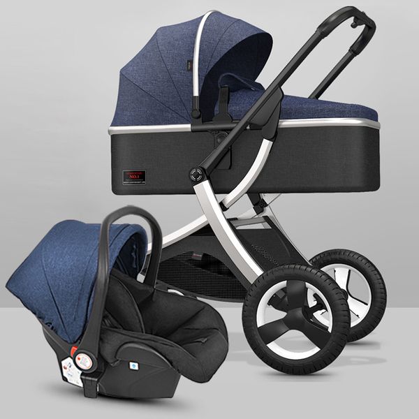 Baby Stroller Basket Type Safety Seat Baby Stroller Three In One. Two In One Children Can Lie High Landscape