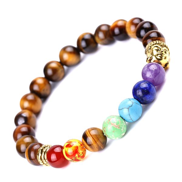 8mm tiger eye 7 chakra bracelet reiki healing bracelets for women men fashion jewelry, Black
8mm tiger eye 7 chakra bracelet reiki healing bracelets for women men fashion jewelry, Black