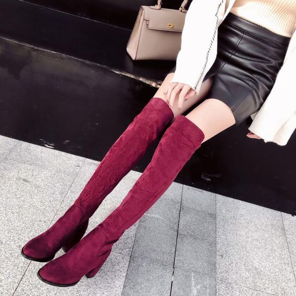 overknee boots woman flat bottom woman high elastic round boots head long knee over shoes red high knee lja885, Black
overknee boots woman flat bottom woman high elastic round boots head long knee over shoes red high knee lja885, Black