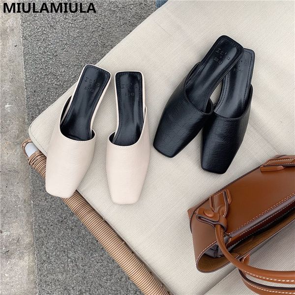 miulamiula brand design 2020 autumn korean fashion square toe flat slippers leather slides slip-on loafers mules flip flops, Black
miulamiula brand design 2020 autumn korean fashion square toe flat slippers leather slides slip-on loafers mules flip flops, Black