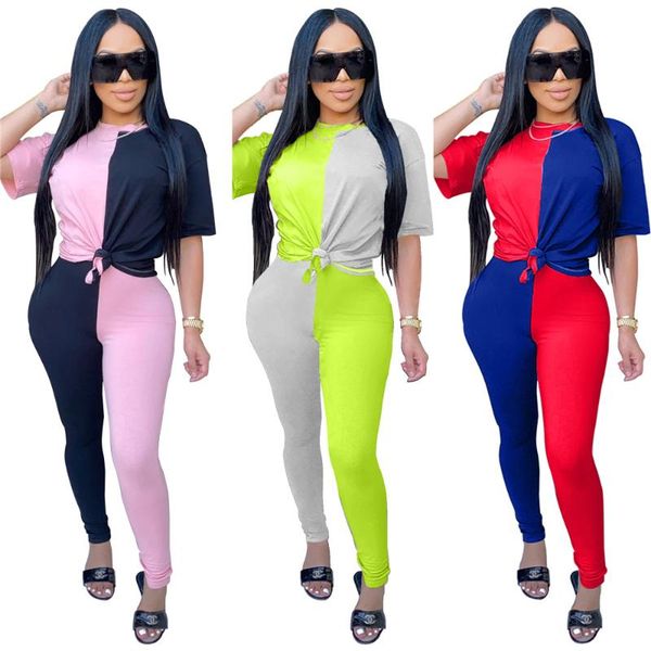 women's tracksuits 2021 autumn women suit style solid-color short sleeves t-shirt & patchwork trousers european and american 2 piece se, Gray
women's tracksuits 2021 autumn women suit style solid-color short sleeves t-shirt & patchwork trousers european and american 2 piece se, Gray