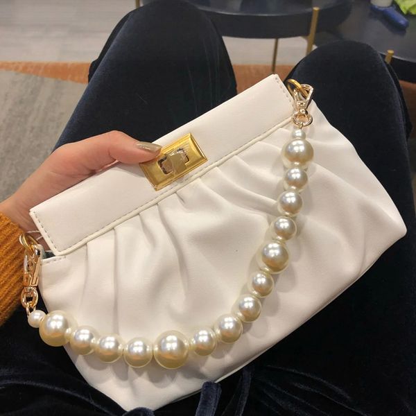 women's pleated small shell bag 2020 new socialite underarm bag elegant women's pearl chain ins shoulder qaua
women's pleated small shell bag 2020 new socialite underarm bag elegant women's pearl chain ins shoulder qaua