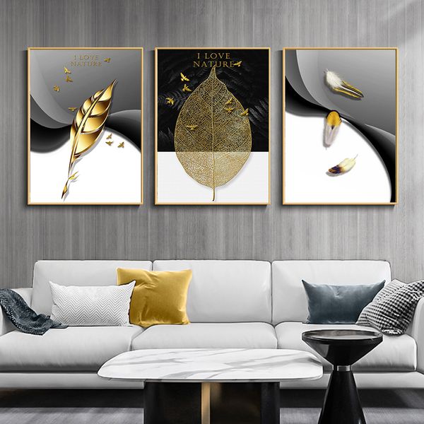 nordic style golden abstract leaf flower wall art canva painting black leaf poster print wall picture for living room decoration
nordic style golden abstract leaf flower wall art canva painting black leaf poster print wall picture for living room decoration