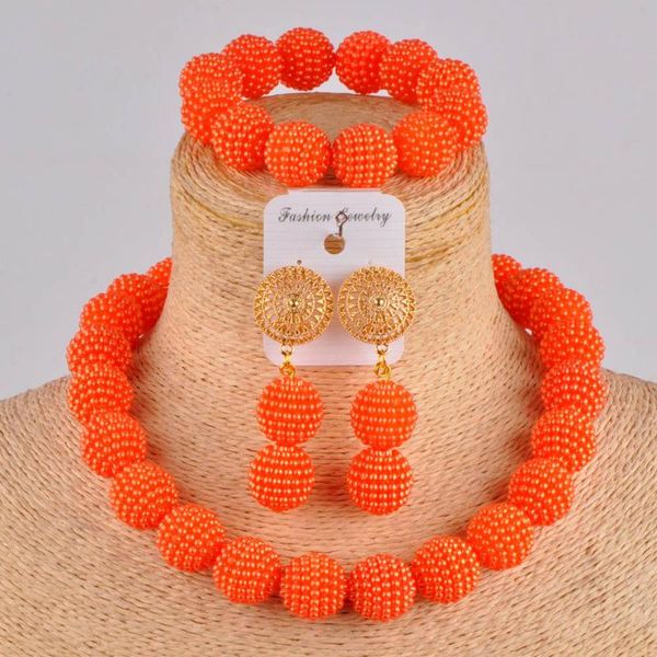 orange simulated pearl europe and america necklace african beads jewelry set for women zz01, Silver
orange simulated pearl europe and america necklace african beads jewelry set for women zz01, Silver