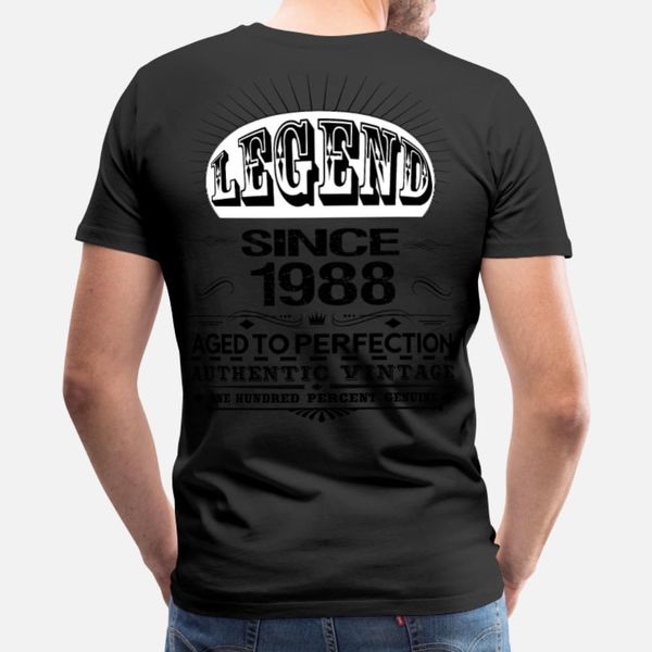 legend since 1988 t shirt men designs short sleeve euro size s-3xl family fitness funny casual spring natural shirt, White;black
legend since 1988 t shirt men designs short sleeve euro size s-3xl family fitness funny casual spring natural shirt, White;black