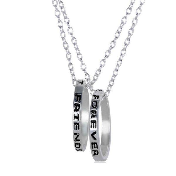 2pcs/ set fashion necklace bff friends forever love rings eternity pendant necklaces jewelry gifts ll@17, Silver
2pcs/ set fashion necklace bff friends forever love rings eternity pendant necklaces jewelry gifts ll@17, Silver