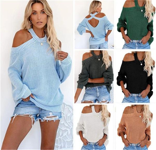 ol women sweater fashion off shoulder solid color long sleeve loose knits pullover sweater casual women clothing, White;black
ol women sweater fashion off shoulder solid color long sleeve loose knits pullover sweater casual women clothing, White;black