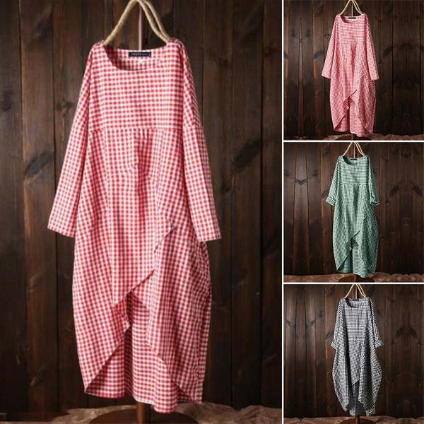 casual dresses women's check sundress 2021 zanzea kaftan summer shirt dress woman plaid midi vestidos female o-neck robe plus size s-5x, Black;gray
casual dresses women's check sundress 2021 zanzea kaftan summer shirt dress woman plaid midi vestidos female o-neck robe plus size s-5x, Black;gray
