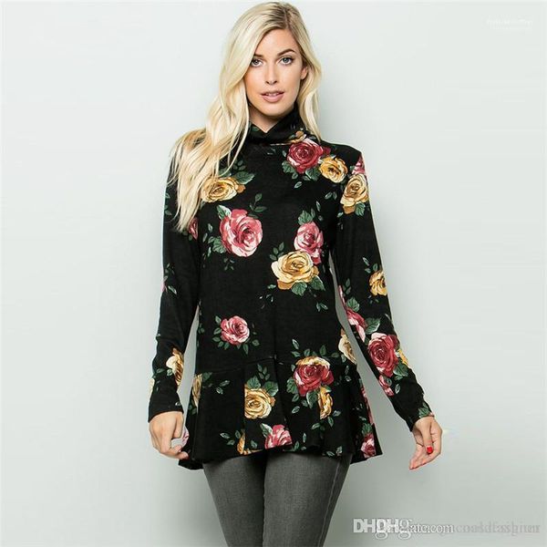 panelled long womens designer floral printed tshirts autumn turtle neck female tees casual ladies, White
panelled long womens designer floral printed tshirts autumn turtle neck female tees casual ladies, White
