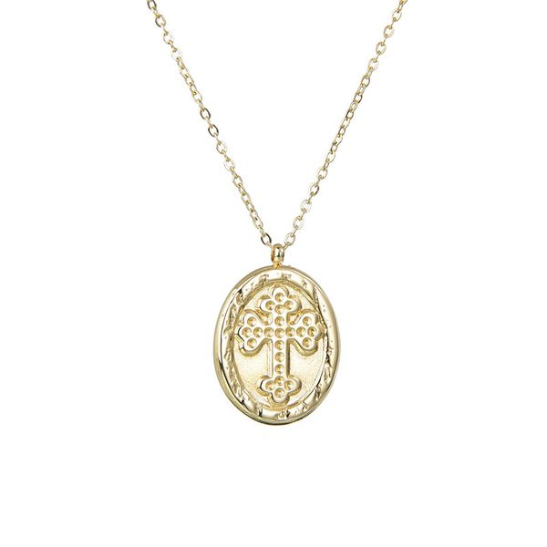 pendant necklaces religious jewelry stainless steel embossed cross necklace female gold lasting color retention oval brand ladies, Silver
pendant necklaces religious jewelry stainless steel embossed cross necklace female gold lasting color retention oval brand ladies, Silver