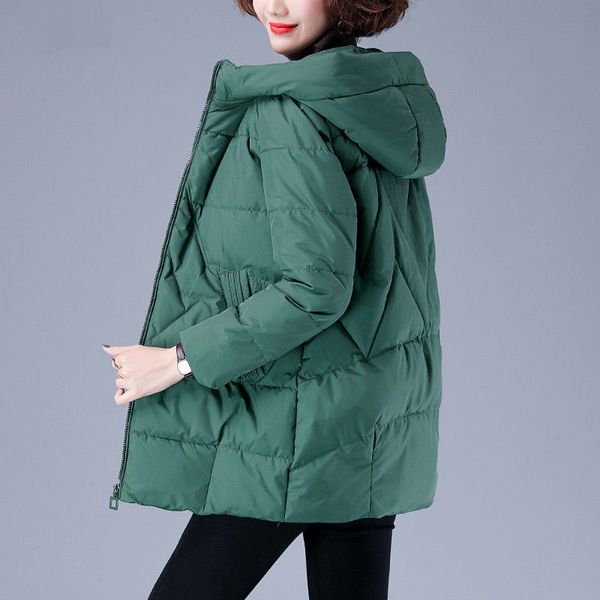 women new 2020 autumn winter loose parkas casual thicken warm jacket coat ladies cotton-padded hooded clothing outerwear l608, Black
women new 2020 autumn winter loose parkas casual thicken warm jacket coat ladies cotton-padded hooded clothing outerwear l608, Black