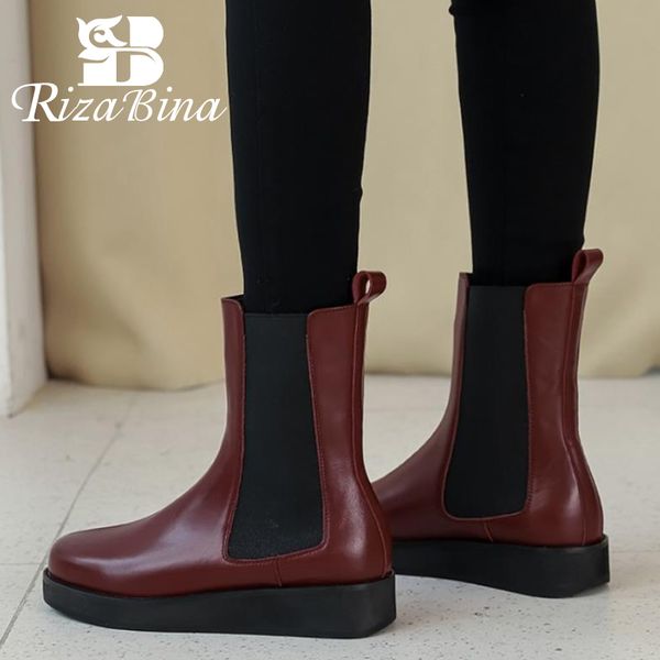 boots rizabina 2021 fashion genuine leather ankle women flat heel winter shoes woman part short boot casual footwear size 34-39, Black
boots rizabina 2021 fashion genuine leather ankle women flat heel winter shoes woman part short boot casual footwear size 34-39, Black