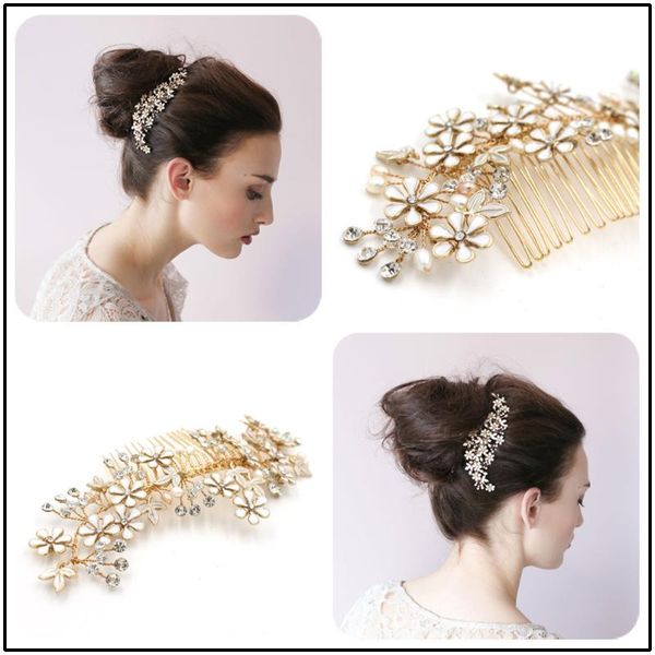 leliin gold bridal hair comb wedding hair headpiece crystal barrette bride pins jewelry, Golden;silver
leliin gold bridal hair comb wedding hair headpiece crystal barrette bride pins jewelry, Golden;silver