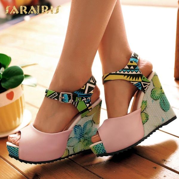 sarairis 2020 new arrivals large size 43 wedge high heels shoes woman sandals female buckle strap platform peep toe party pumps, Black
sarairis 2020 new arrivals large size 43 wedge high heels shoes woman sandals female buckle strap platform peep toe party pumps, Black