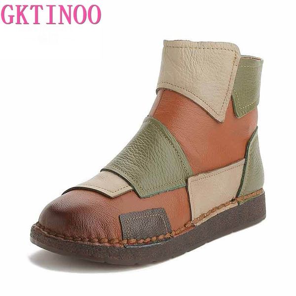 boots gktinoo 2021 autumn winter real genuine leather women retro handmade mixed colors warm ankle flat casual shoes, Black
boots gktinoo 2021 autumn winter real genuine leather women retro handmade mixed colors warm ankle flat casual shoes, Black